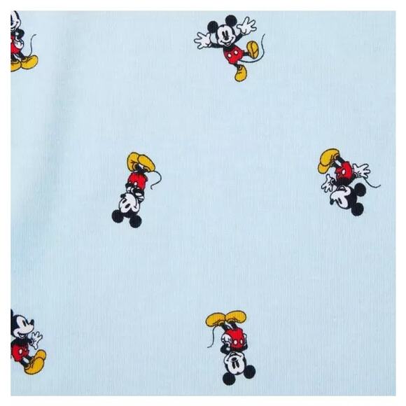 Janie and Jack Disney Mickey Mouse Sleeper Baby 6-12M Blue Zip One Piece Pajama - Picture 3 of 8